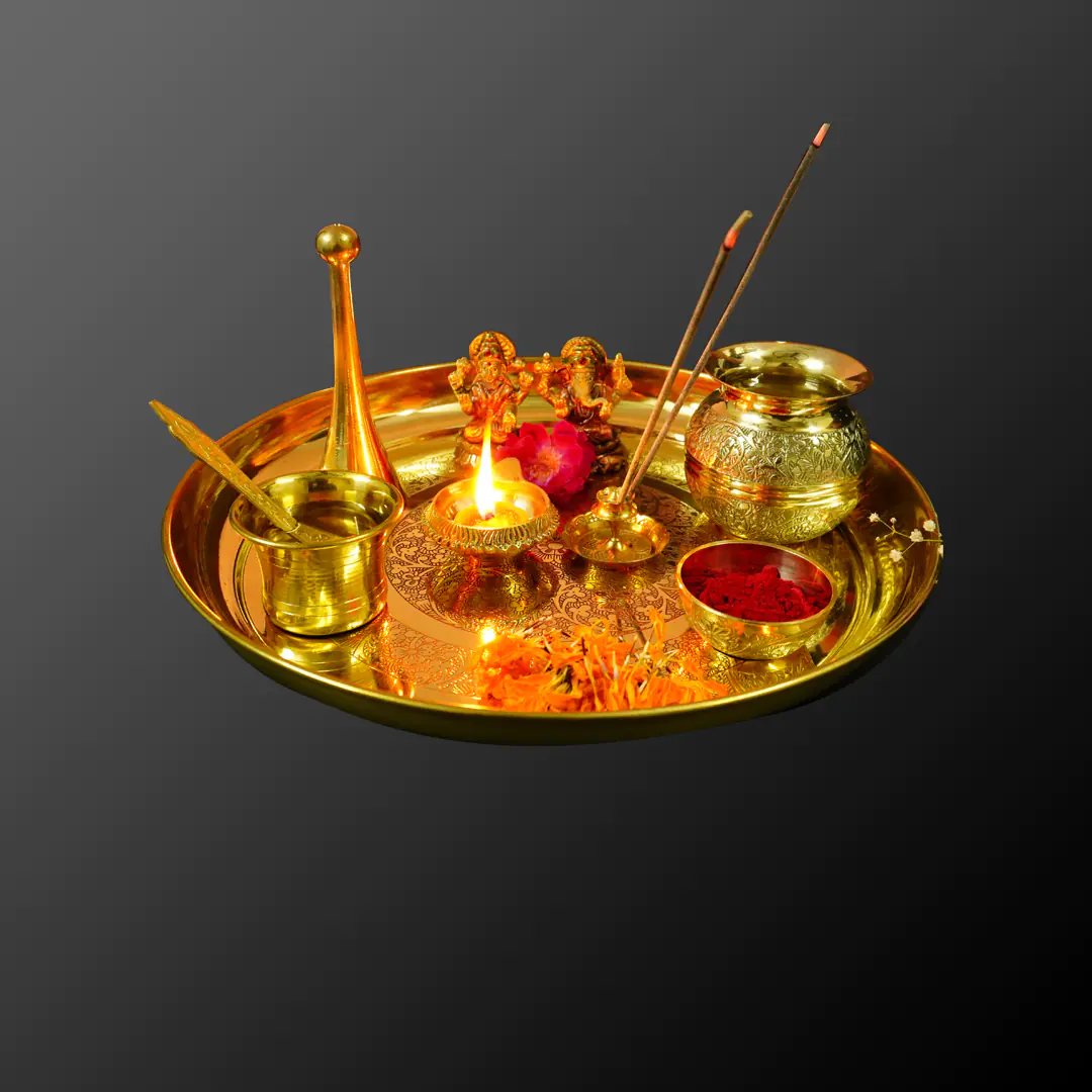 Puja Brass Thali Set